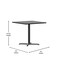 Emma and Oliver 36" Square Laminate Table Top with 30"x30" Table Height Base